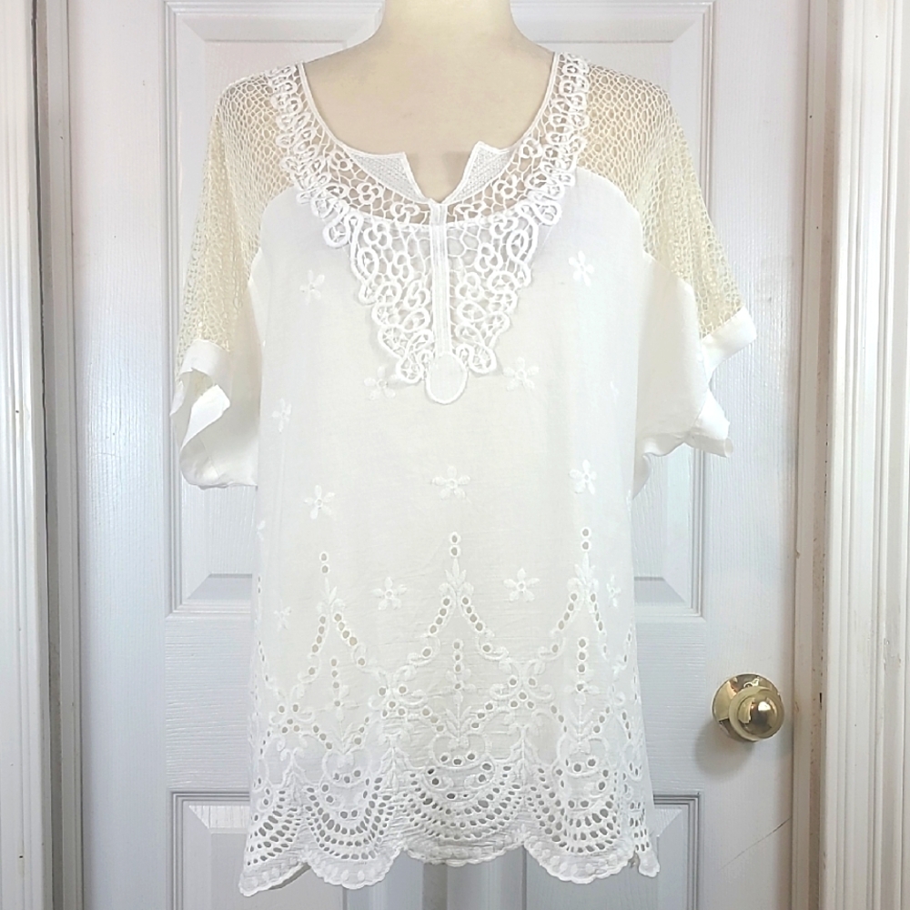 Floryday Embrodery and Eyelet Blouse